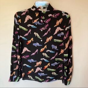 Nicole Taylor Silk Beaded Blouse